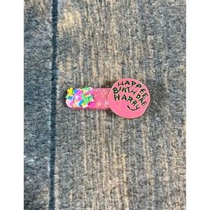Twin Clips Happee Birthdae Harry Potter Handmade Hair Clip